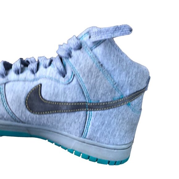 Vintage 2009 Nike Dunk High 6.0 Grey Fleece Size 8 - Picture 12 of 15